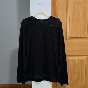 Nike Dri-Fit Black Training Crewneck Sweatshirt Men’s Size Large